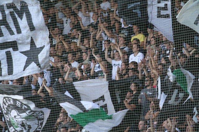 Sturm Graz - Wolfsberg
Oesterreichische Fussball Bundesliga, 7. Runde, SK Sturm Graz - Wolfsberger AC, Stadion Liebenau Graz, 31.08.2013. 

Foto zeigt Fans von Sturm
