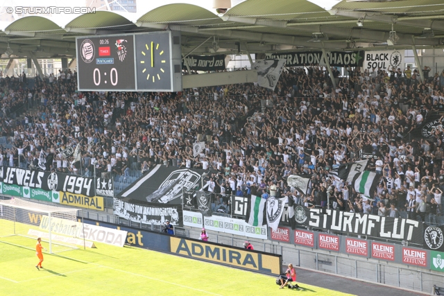 Sturm Graz - Wolfsberg
Oesterreichische Fussball Bundesliga, 7. Runde, SK Sturm Graz - Wolfsberger AC, Stadion Liebenau Graz, 31.08.2013. 

Foto zeigt Fans von Sturm
