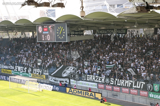 Sturm Graz - Wolfsberg
Oesterreichische Fussball Bundesliga, 7. Runde, SK Sturm Graz - Wolfsberger AC, Stadion Liebenau Graz, 31.08.2013. 

Foto zeigt Fans von Sturm
