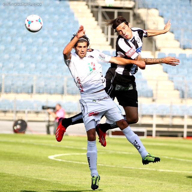 Sturm Graz - Wolfsberg
Oesterreichische Fussball Bundesliga, 7. Runde, SK Sturm Graz - Wolfsberger AC, Stadion Liebenau Graz, 31.08.2013. 

Foto zeigt Nikola Vujadinovic (Sturm)
Schlüsselwörter: tor