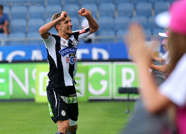 Sturm Graz - Wolfsberg
Oesterreichische Fussball Bundesliga, 7. Runde, SK Sturm Graz - Wolfsberger AC, Stadion Liebenau Graz, 31.08.2013. 

Foto zeigt Daniel Beichler (Sturm)
Schlüsselwörter: torjubel