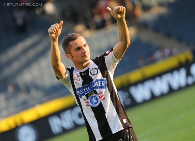 Sturm Graz - Wolfsberg
Oesterreichische Fussball Bundesliga, 7. Runde, SK Sturm Graz - Wolfsberger AC, Stadion Liebenau Graz, 31.08.2013. 

Foto zeigt Anel Hadzic (Sturm)
Schlüsselwörter: freude