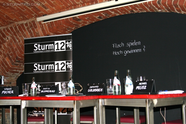 12er-Stammtisch
Sturm12.at 12er-Stammtisch, Cafe Scherbe Graz, 04.09.2013.

Foto zeigt das Podium

