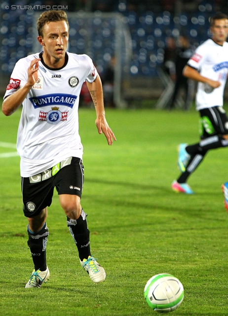 Wiener Neustadt - Sturm Graz
Oesterreichische Fussball Bundesliga, 8. Runde, SC Wiener Neustadt - SK Sturm Graz, Stadion Wiener Neustadt, 14.09.2013. 

Foto zeigt Daniel Beichler (Sturm)
