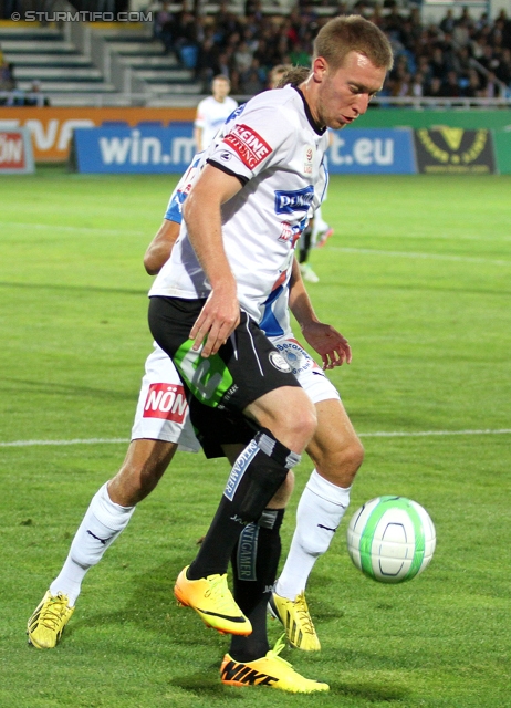 Wiener Neustadt - Sturm Graz
Oesterreichische Fussball Bundesliga, 8. Runde, SC Wiener Neustadt - SK Sturm Graz, Stadion Wiener Neustadt, 14.09.2013. 

Foto zeigt Robert Beric (Sturm)
