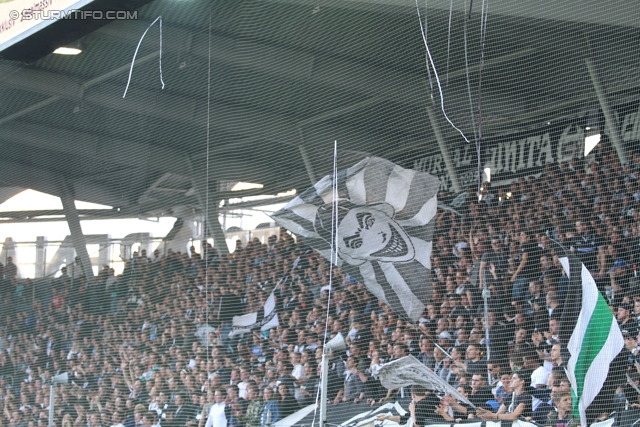 Sturm Graz - Austria Wien
Oesterreichische Fussball Bundesliga, 9. Runde, SK Sturm Graz - FK Austria Wien, Stadion Liebenau Graz, 21.09.2013. 

Foto zeigt Fans von Sturm
