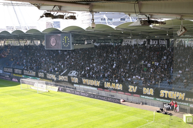 Sturm Graz - Austria Wien
Oesterreichische Fussball Bundesliga, 9. Runde, SK Sturm Graz - FK Austria Wien, Stadion Liebenau Graz, 21.09.2013. 

Foto zeigt Fans von Sturm
