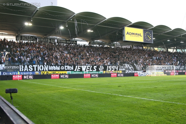 Sturm Graz - Austria Wien
Oesterreichische Fussball Bundesliga, 9. Runde, SK Sturm Graz - FK Austria Wien, Stadion Liebenau Graz, 21.09.2013. 

Foto zeigt Fans von Sturm
