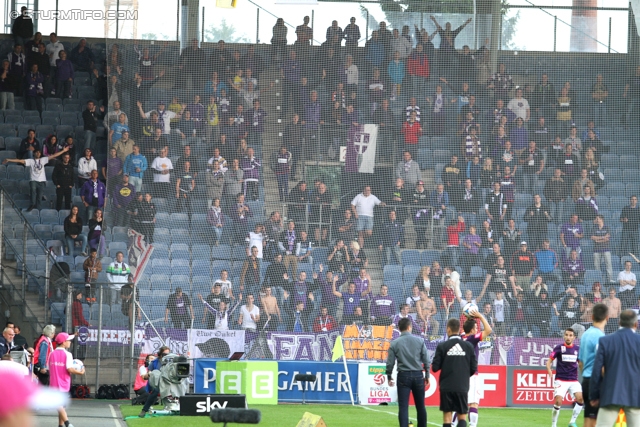 Sturm Graz - Austria Wien
Oesterreichische Fussball Bundesliga, 9. Runde, SK Sturm Graz - FK Austria Wien, Stadion Liebenau Graz, 21.09.2013. 

Foto zeigt Fans von Austria Wien
