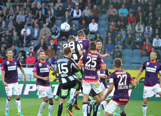 Sturm Graz - Austria Wien
Oesterreichische Fussball Bundesliga, 9. Runde, SK Sturm Graz - FK Austria Wien, Stadion Liebenau Graz, 21.09.2013. 

Foto zeigt Michael Madl (Sturm), Daniel Beichler (Sturm), James Holland (Austria) und Emir Dilaver (Austria)
