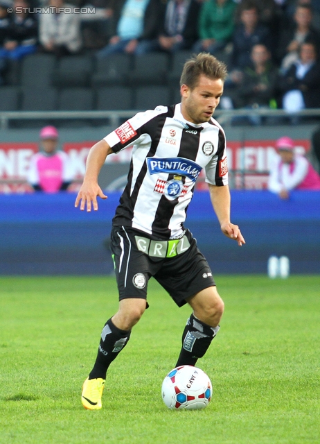 Sturm Graz - Austria Wien
Oesterreichische Fussball Bundesliga, 9. Runde, SK Sturm Graz - FK Austria Wien, Stadion Liebenau Graz, 21.09.2013. 

Foto zeigt David Schloffer (Sturm)
