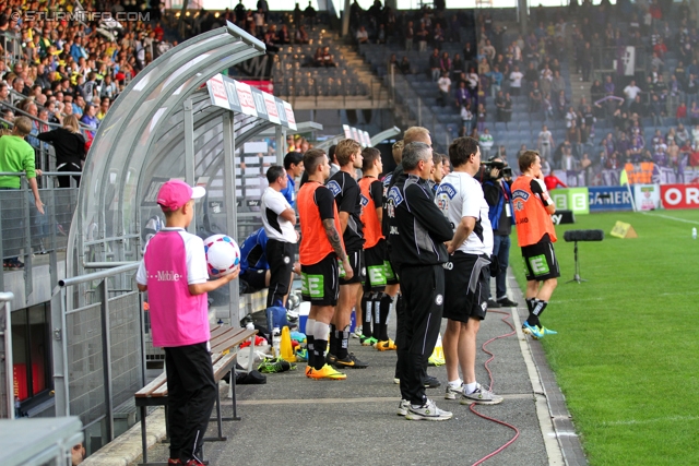 Sturm Graz - Austria Wien
Oesterreichische Fussball Bundesliga, 9. Runde, SK Sturm Graz - FK Austria Wien, Stadion Liebenau Graz, 21.09.2013. 

Foto zeigt Ersatzbank (Sturm)
