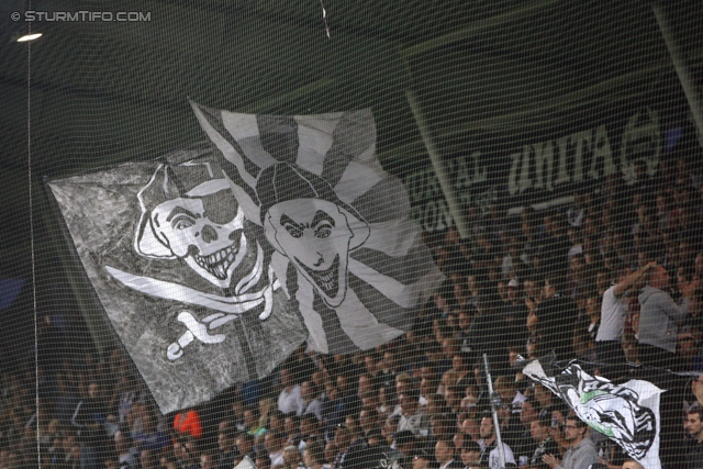 Sturm Graz - Wiener Neustadt
OEFB Cup, 2. Runde, SK Sturm Graz - SC Wiener Neustadt, Stadion Liebenau Graz, 25.09.2013. 

Foto zeigt Fans von Sturm
