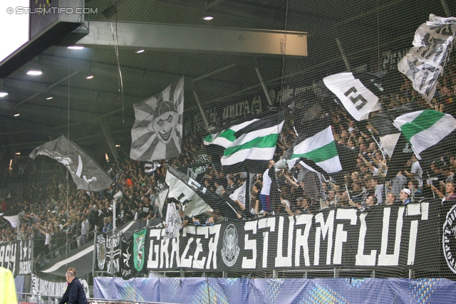 Sturm Graz - Wiener Neustadt
OEFB Cup, 2. Runde, SK Sturm Graz - SC Wiener Neustadt, Stadion Liebenau Graz, 25.09.2013. 

Foto zeigt Fans von Sturm
