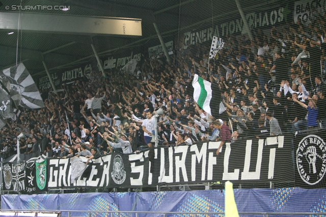 Sturm Graz - Wiener Neustadt
OEFB Cup, 2. Runde, SK Sturm Graz - SC Wiener Neustadt, Stadion Liebenau Graz, 25.09.2013. 

Foto zeigt Fans von Sturm
