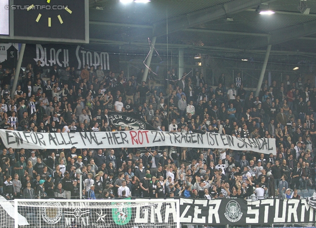 Sturm Graz - Wiener Neustadt
OEFB Cup, 2. Runde, SK Sturm Graz - SC Wiener Neustadt, Stadion Liebenau Graz, 25.09.2013. 

Foto zeigt Fans von Sturm
