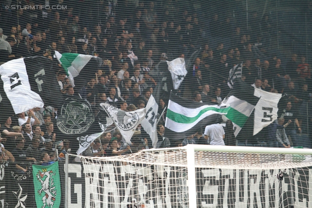 Sturm Graz - Wiener Neustadt
OEFB Cup, 2. Runde, SK Sturm Graz - SC Wiener Neustadt, Stadion Liebenau Graz, 25.09.2013. 

Foto zeigt Fans von Sturm
