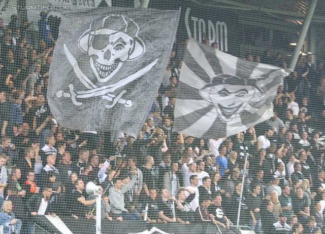 Sturm Graz - Wiener Neustadt
OEFB Cup, 2. Runde, SK Sturm Graz - SC Wiener Neustadt, Stadion Liebenau Graz, 25.09.2013. 

Foto zeigt Fans von Sturm
