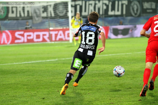 Sturm Graz - Wiener Neustadt
OEFB Cup, 2. Runde, SK Sturm Graz - SC Wiener Neustadt, Stadion Liebenau Graz, 25.09.2013. 

Foto zeigt David Schloffer (Sturm)
