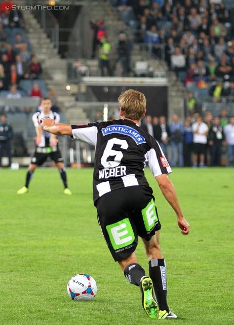 Sturm Graz - Wiener Neustadt
OEFB Cup, 2. Runde, SK Sturm Graz - SC Wiener Neustadt, Stadion Liebenau Graz, 25.09.2013. 

Foto zeigt Manuel Weber (Sturm)
