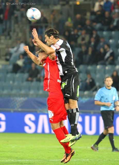 Sturm Graz - Wiener Neustadt
OEFB Cup, 2. Runde, SK Sturm Graz - SC Wiener Neustadt, Stadion Liebenau Graz, 25.09.2013. 

Foto zeigt Nikola Vujadinovic (Sturm)
