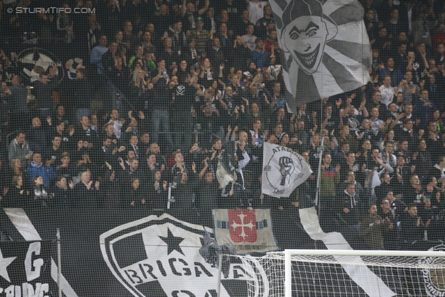 Sturm Graz - Innsbruck
Oesterreichische Fussball Bundesliga, 10. Runde, SK Sturm Graz - FC Wacker Innsbruck, Stadion Liebenau Graz, 28.09.2013. 

Foto zeigt Fans von Sturm
