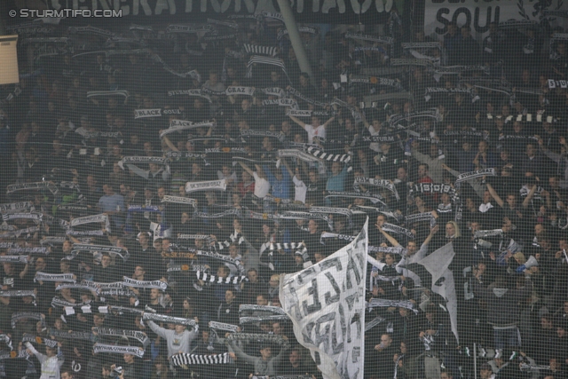 Sturm Graz - Innsbruck
Oesterreichische Fussball Bundesliga, 10. Runde, SK Sturm Graz - FC Wacker Innsbruck, Stadion Liebenau Graz, 28.09.2013. 

Foto zeigt Fans von Sturm
