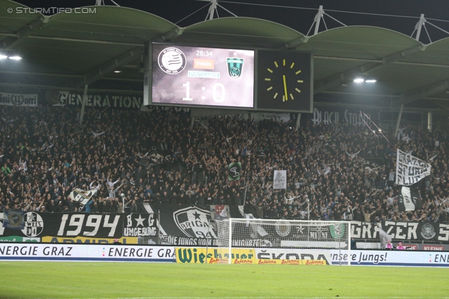 Sturm Graz - Innsbruck
Oesterreichische Fussball Bundesliga, 10. Runde, SK Sturm Graz - FC Wacker Innsbruck, Stadion Liebenau Graz, 28.09.2013. 

Foto zeigt Fans von Sturm
