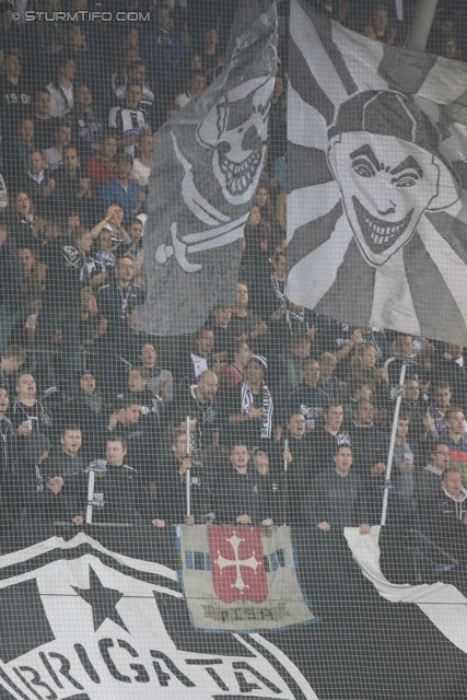 Sturm Graz - Innsbruck
Oesterreichische Fussball Bundesliga, 10. Runde, SK Sturm Graz - FC Wacker Innsbruck, Stadion Liebenau Graz, 28.09.2013. 

Foto zeigt Fans von Sturm
