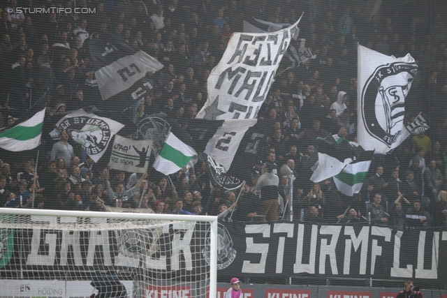 Sturm Graz - Innsbruck
Oesterreichische Fussball Bundesliga, 10. Runde, SK Sturm Graz - FC Wacker Innsbruck, Stadion Liebenau Graz, 28.09.2013. 

Foto zeigt Fans von Sturm
