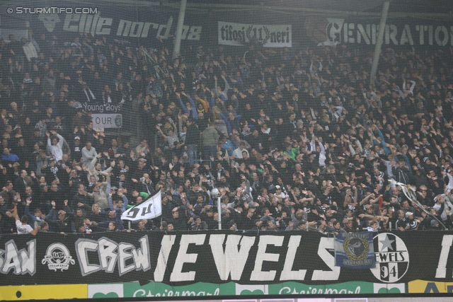 Sturm Graz - Innsbruck
Oesterreichische Fussball Bundesliga, 10. Runde, SK Sturm Graz - FC Wacker Innsbruck, Stadion Liebenau Graz, 28.09.2013. 

Foto zeigt Fans von Sturm
