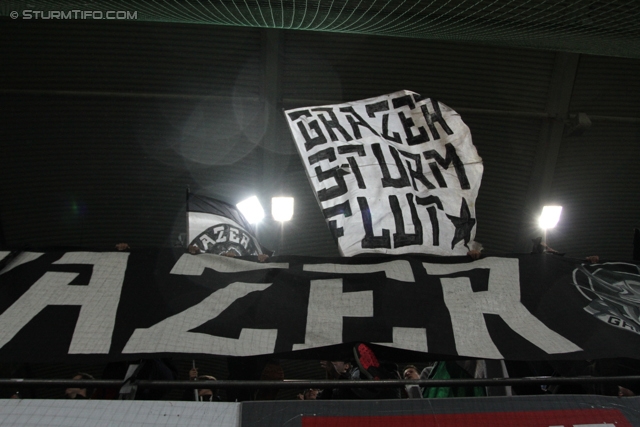 Sturm Graz - Innsbruck
Oesterreichische Fussball Bundesliga, 10. Runde, SK Sturm Graz - FC Wacker Innsbruck, Stadion Liebenau Graz, 28.09.2013. 

Foto zeigt Fans von Sturm
