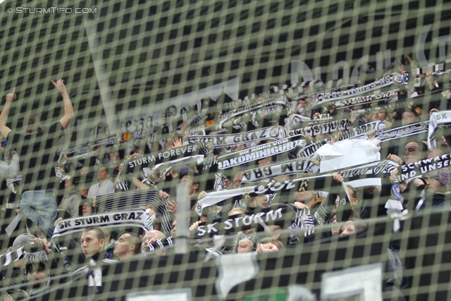 Sturm Graz - Innsbruck
Oesterreichische Fussball Bundesliga, 10. Runde, SK Sturm Graz - FC Wacker Innsbruck, Stadion Liebenau Graz, 28.09.2013. 

Foto zeigt Fans von Sturm
