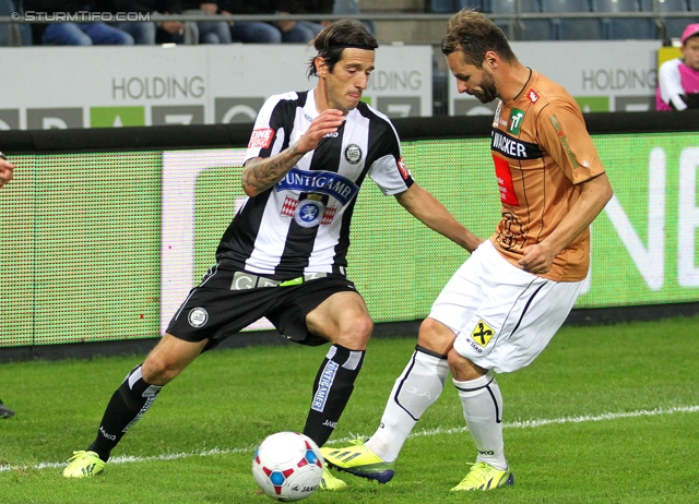 Sturm Graz - Innsbruck
Oesterreichische Fussball Bundesliga, 10. Runde, SK Sturm Graz - FC Wacker Innsbruck, Stadion Liebenau Graz, 28.09.2013. 

Foto zeigt Nikola Vujadinovic (Sturm)
