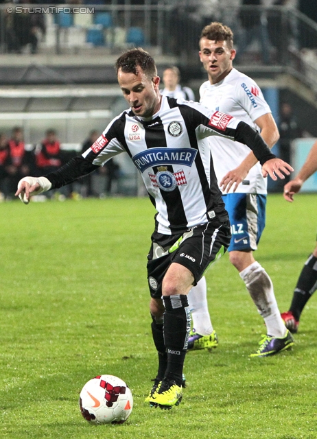 Groedig - Sturm Graz
Oesterreichische Fussball Bundesliga, 11. Runde, SV Groedig - SK Sturm Graz, Untersbergarena Groedig, 05.10.2013. 

Foto zeigt Christian Klem (Sturm)
