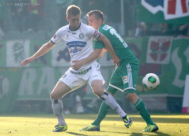 Rapid Wien - Sturm Graz
Oesterreichische Fussball Bundesliga, 12. Runde, SK Rapid Wien - SK Sturm Graz, Gerhard Hanappi Stadion Wien, 20.10.2013. 

Foto zeigt Robert Beric (Sturm)
