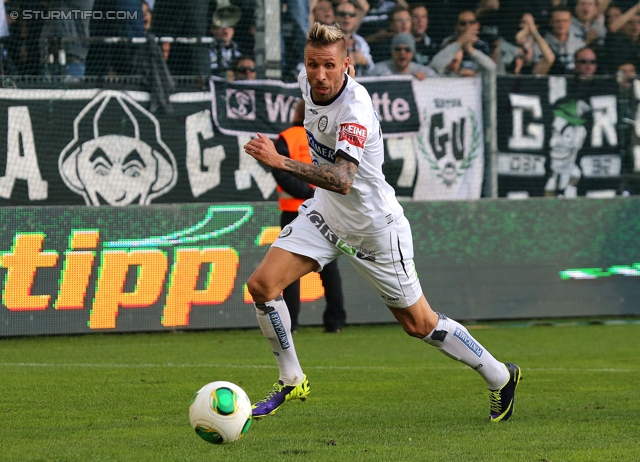 Rapid Wien - Sturm Graz
Oesterreichische Fussball Bundesliga, 12. Runde, SK Rapid Wien - SK Sturm Graz, Gerhard Hanappi Stadion Wien, 20.10.2013. 

Foto zeigt Patrick Wolf (Sturm)
