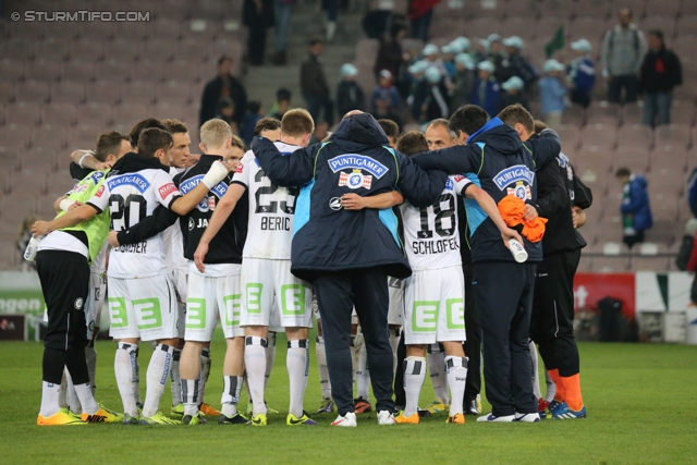 Rapid Wien - Sturm Graz
Oesterreichische Fussball Bundesliga, 12. Runde, SK Rapid Wien - SK Sturm Graz, Gerhard Hanappi Stadion Wien, 20.10.2013. 

Foto zeigt die Mannschaft von Sturm
