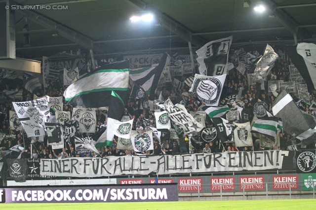 Sturm Graz - Admira
Oesterreichische Fussball Bundesliga, 13. Runde, SK Sturm Graz - FC Admira Wacker Moedling, Stadion Liebenau Graz, 26.10.2013. 

Foto zeigt Fans von Sturm
