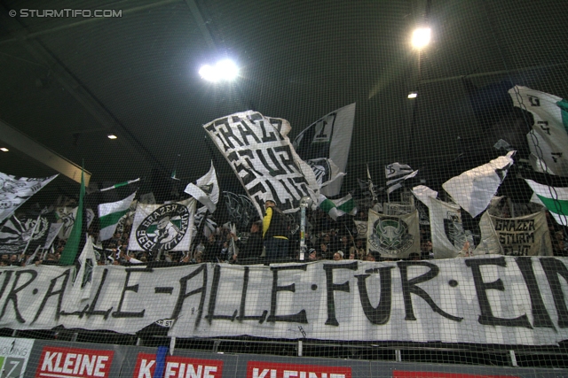 Sturm Graz - Admira
Oesterreichische Fussball Bundesliga, 13. Runde, SK Sturm Graz - FC Admira Wacker Moedling, Stadion Liebenau Graz, 26.10.2013. 

Foto zeigt Fans von Sturm
