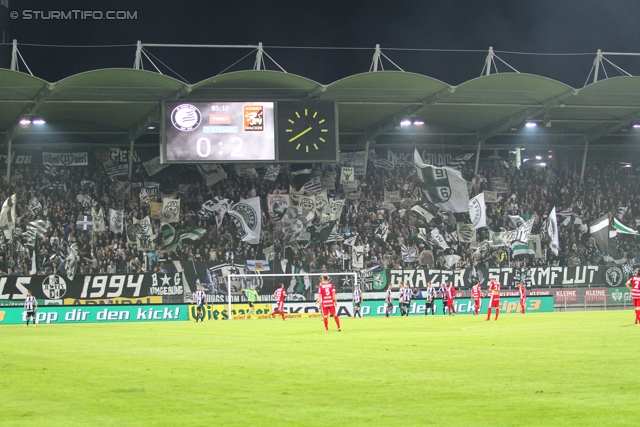 Sturm Graz - Admira
Oesterreichische Fussball Bundesliga, 13. Runde, SK Sturm Graz - FC Admira Wacker Moedling, Stadion Liebenau Graz, 26.10.2013. 

Foto zeigt Fans von Sturm
