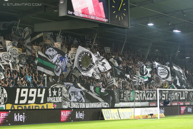 Sturm Graz - Admira
Oesterreichische Fussball Bundesliga, 13. Runde, SK Sturm Graz - FC Admira Wacker Moedling, Stadion Liebenau Graz, 26.10.2013. 

Foto zeigt Fans von Sturm
