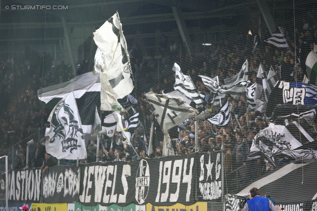 Sturm Graz - Admira
Oesterreichische Fussball Bundesliga, 13. Runde, SK Sturm Graz - FC Admira Wacker Moedling, Stadion Liebenau Graz, 26.10.2013. 

Foto zeigt Fans von Sturm
