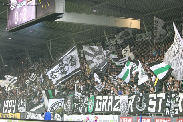 Sturm Graz - Admira
Oesterreichische Fussball Bundesliga, 13. Runde, SK Sturm Graz - FC Admira Wacker Moedling, Stadion Liebenau Graz, 26.10.2013. 

Foto zeigt Fans von Sturm
