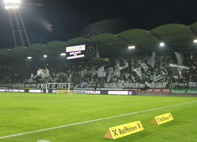 Sturm Graz - Admira
Oesterreichische Fussball Bundesliga, 13. Runde, SK Sturm Graz - FC Admira Wacker Moedling, Stadion Liebenau Graz, 26.10.2013. 

Foto zeigt Fans von Sturm
