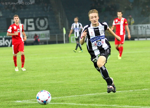 Sturm Graz - Admira
Oesterreichische Fussball Bundesliga, 13. Runde, SK Sturm Graz - FC Admira Wacker Moedling, Stadion Liebenau Graz, 26.10.2013. 

Foto zeigt Andreas Fischer (Sturm)
