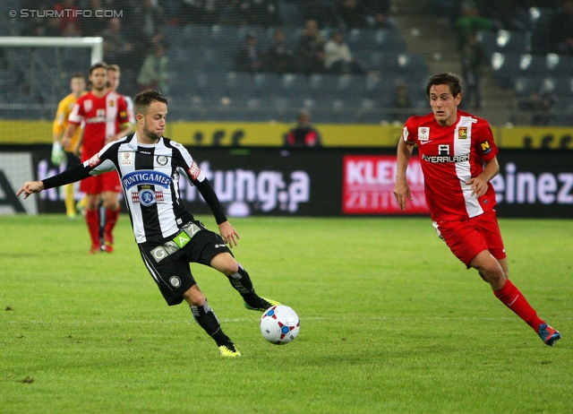 Sturm Graz - Admira
Oesterreichische Fussball Bundesliga, 13. Runde, SK Sturm Graz - FC Admira Wacker Moedling, Stadion Liebenau Graz, 26.10.2013. 

Foto zeigt Christian Klem (Sturm)
