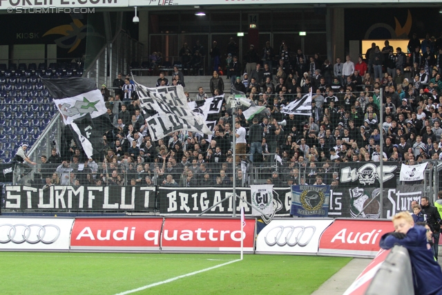 Salzburg - Sturm Graz
Oesterreichische Fussball Bundesliga, 14. Runde, FC RB Salzburg - SK Sturm Graz, Stadion Wals-Siezenheim, 02.11.2013. 

Foto zeigt Fans von Sturm
