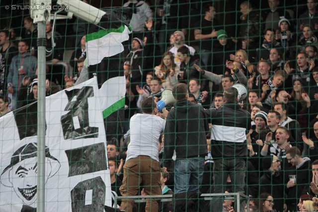 Salzburg - Sturm Graz
Oesterreichische Fussball Bundesliga, 14. Runde, FC RB Salzburg - SK Sturm Graz, Stadion Wals-Siezenheim, 02.11.2013. 

Foto zeigt Fans von Sturm
