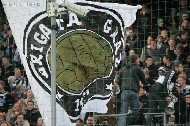 Salzburg - Sturm Graz
Oesterreichische Fussball Bundesliga, 14. Runde, FC RB Salzburg - SK Sturm Graz, Stadion Wals-Siezenheim, 02.11.2013. 

Foto zeigt Fans von Sturm
